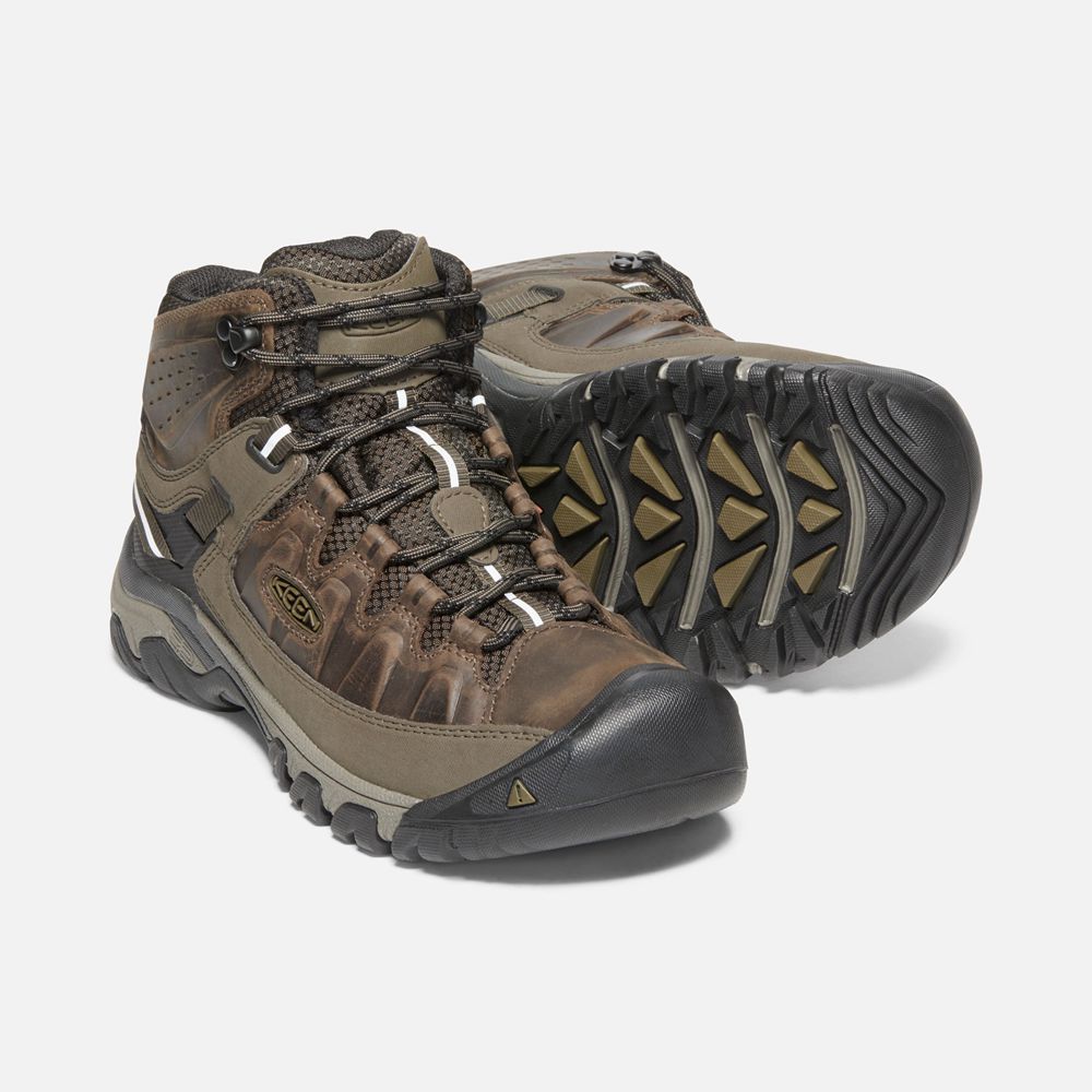 Cizme Keen Romania Barbati Negrii Maro Targhee Iii Waterproof Mid Wide 7406-TFYUC